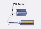 wire guides-a 0.1 mm bore coil winding nozzle