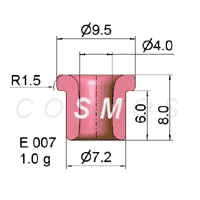 wire guide - flanged eyelet guide E 007