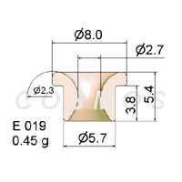 wire guide - flanged eyelet E 010