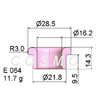 wire guide - flanged eyelet guide E 064