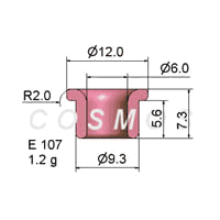 wire guide - flanged eyelet guide E 107