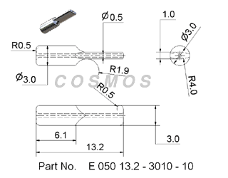 wire guide-NOZZLE DRAWING  E 050 13.2