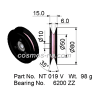 Guide Pulleys - Flanged Pulley NT 019 V