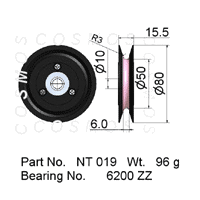 Guide Pulleys - Flanged Pulley NT 019