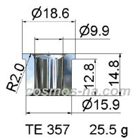 wire guide-tungsten carbide eyelet guide E 357